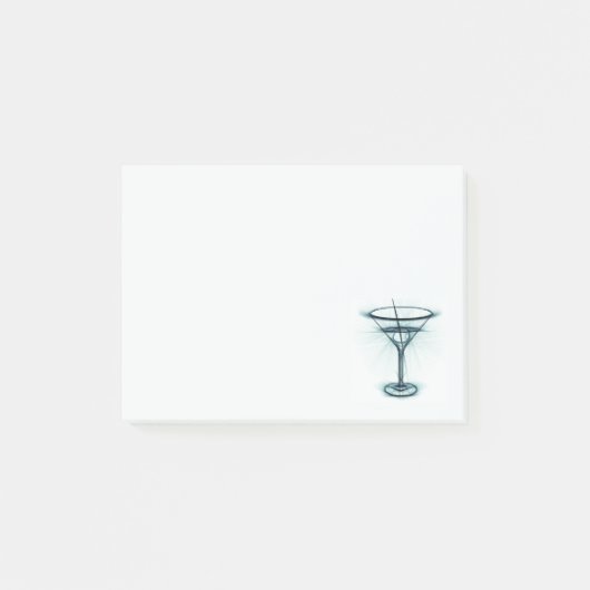 Notes post-it martini en verre (Devant)