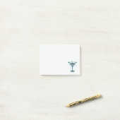 Notes post-it martini en verre (Sur un bureau)