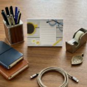 Notes Post-it® mignonnes avec café et fleurs