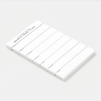 Notes post-it minimalistes de planification simple