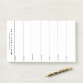 Notes post-it minimalistes de planification simple (Sur un bureau)