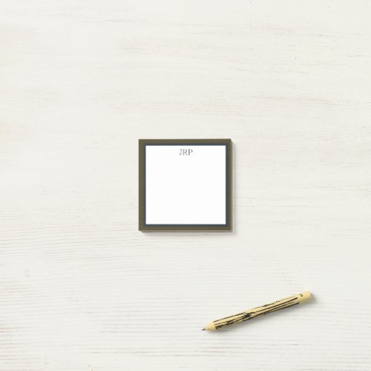 Notes Post-It Monogramme (Sur un bureau)