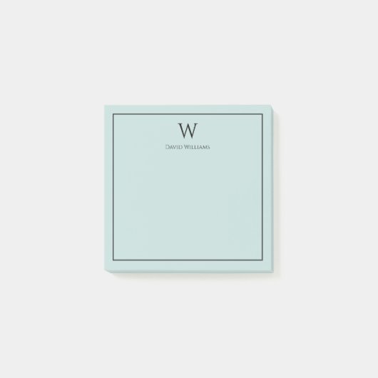 Notes post-it monogramme personnalisées (Devant)