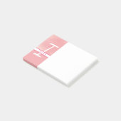 Notes post-it monogramme rose (Incliné)