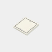 Notes post-it monogrammes Eggshell & Grey (Incliné)