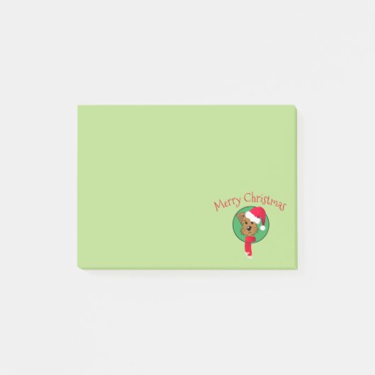 Notes Post-it® Noël Chien 4 x 3 (Devant)