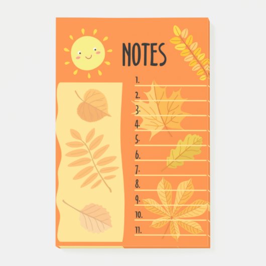 Notes post-it : Notes stylish (Devant)