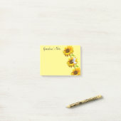 Notes Post-it Notes, Tournesol Fleur de Dove (Sur un bureau)