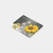 Notes Post-it Notes, Tournesol Ours Polaire Floral (Incliné)