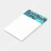 Notes Post-it® Paillettes Or Doré Nom Personnalisé (Incliné)