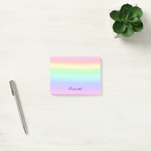 Notes post-it Pastel Ombre Rainbow Post-It (Bureau)