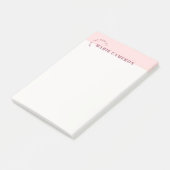 Notes Post-it Pastel simples - Rose (Incliné)
