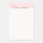 Notes Post-it Pastel simples - Rose (Devant)