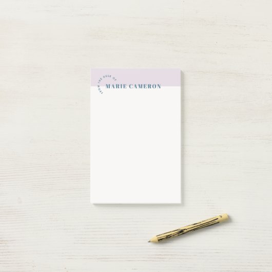 Notes Post-it Pastel simples - Violet (Sur un bureau)