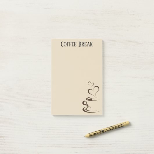 Notes Post-It Pause Café (Sur un bureau)
