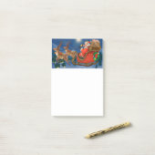 Notes post-it père Noël et Reindeer Sleigh (Sur un bureau)