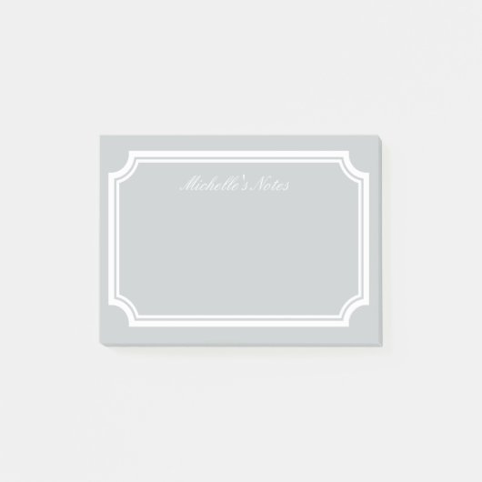 Notes Post-it® personnalisées avec bordure élégant (Devant)