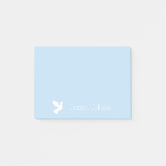Notes Post-it® personnalisées avec colombes blanch (Devant)