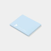Notes Post-it® personnalisées avec colombes blanch (Incliné)