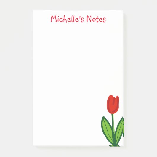 Notes Post-it® personnalisées avec fleur de tulipe (Devant)