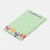 Notes Post-it® personnalisées avec fleurs Zinnia c (Incliné)
