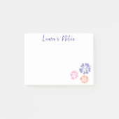 Notes Post-it® personnalisées avec logo de fleur H (Devant)