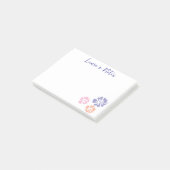 Notes Post-it® personnalisées avec logo de fleur H (Incliné)