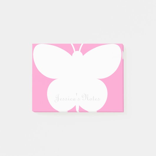 Notes Post-it® personnalisées avec papillon mignon (Devant)
