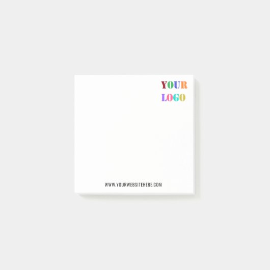 Notes Post-it® personnalisées avec texte de logo d (Devant)