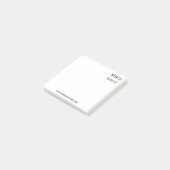 Notes Post-it® personnalisées avec texte de logo d (Incliné)