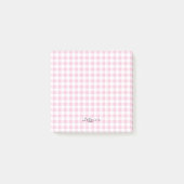Notes post-it personnalisées avec votre nom Gingha (Devant)