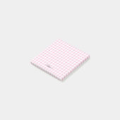 Notes post-it personnalisées avec votre nom Gingha (Incliné)