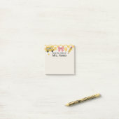 Notes post-it personnalisées de l'enseignant (Sur un bureau)