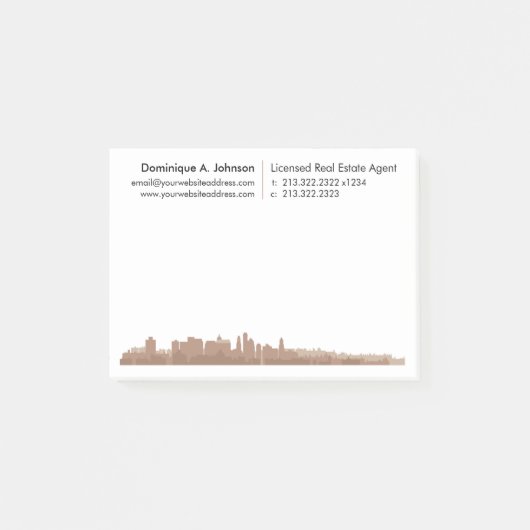 Notes post-it® personnalisées de l'immobilier urba (Devant)