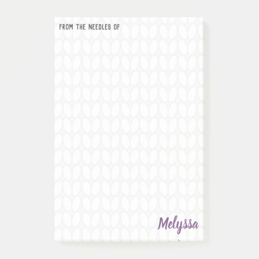 Notes post-it personnalisées de Tricot (Devant)