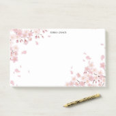 Notes Post-It® personnalisées en fleur de cerisier (Sur un bureau)