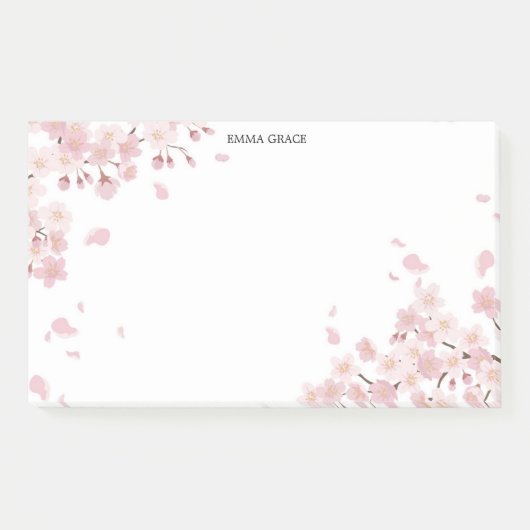 Notes Post-It® personnalisées en fleur de cerisier (Devant)