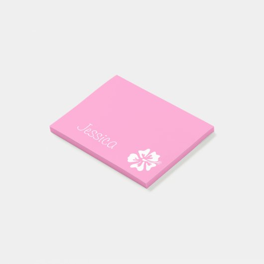 Notes Post-it® personnalisées | Fleur d'hibiscus r (Incliné)