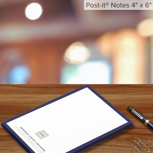 Notes post-it personnalisées marquées par logo