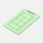 Notes Post-it® personnalisées pour joueur de tenni (Incliné)