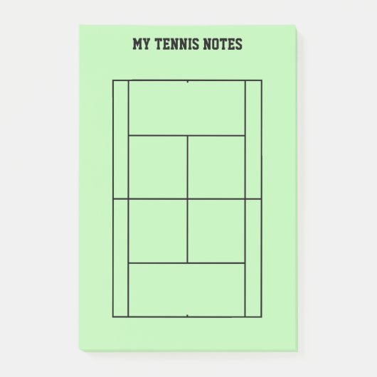 Notes Post-it® personnalisées pour joueur de tenni (Devant)