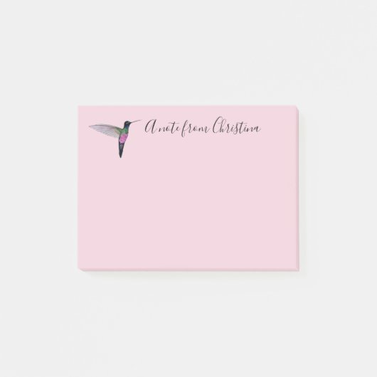 Notes post-it personnalisées pour les colibris (Devant)
