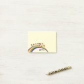 Notes Post-it personnalisées Rainbow Happy Kids (Sur un bureau)
