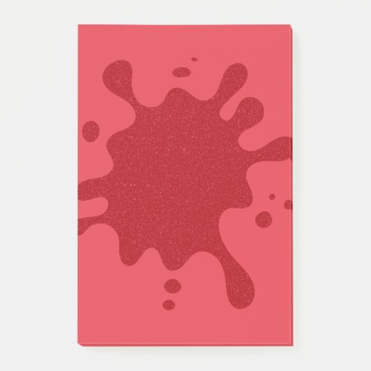 Notes Post-it® personnalisées rouge tomate Splash (Devant)