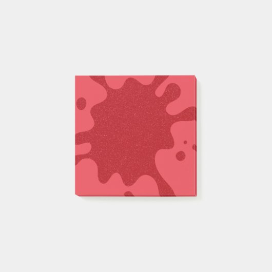 Notes Post-it® personnalisées Splash Rouge Tomate (Devant)