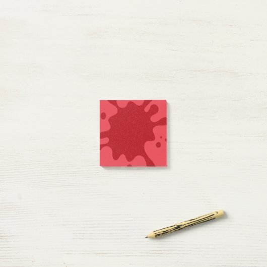 Notes Post-it® personnalisées Splash Rouge Tomate (Sur un bureau)
