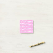 Notes Post-it Pois rose pâle (Sur un bureau)
