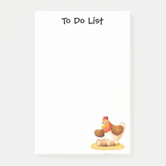 Notes Post-it® Poulet et Œufs (Devant)
