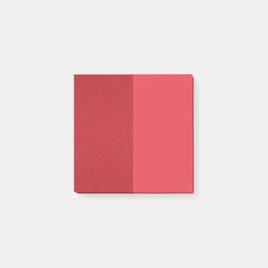 Notes Post-It® pour Carré texturé rouge à double f (Devant)