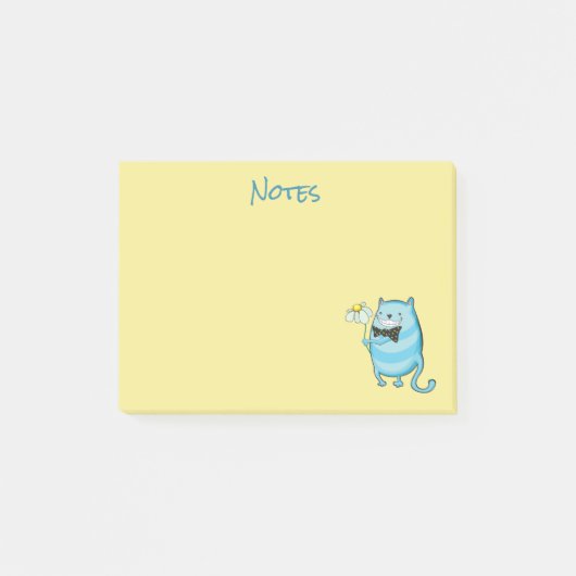 Notes post-it pour chat et marguerite (Devant)